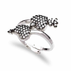 New Fashion Design Adjustable Ring Turkish Handcrafted Wholesale 925 Sterling Silver Jewelry